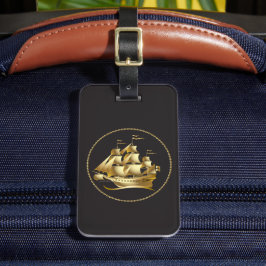 Etiqueta Para Maletas Náutica náutica de oro personalizada