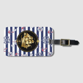 Etiqueta Para Maletas Nautical Old Saling Ship