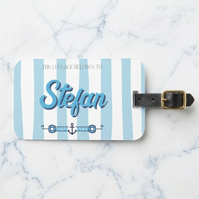 Etiqueta Para Maletas Náutico (Set sail with personalized style.)