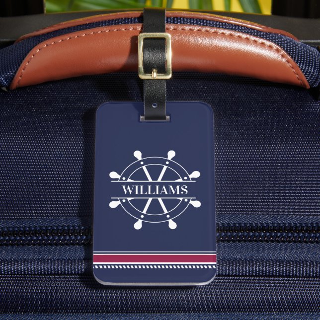 Etiqueta Para Maletas Náutico personalizado (Anverso In situ 2)
