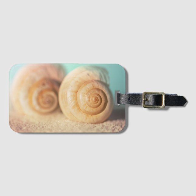 Etiqueta Para Maletas Nautilus En La Playa (Anverso horizontal)
