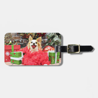 Etiqueta Para Maletas Navidad - chihuahua - hiedra