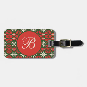 Etiqueta Para Maletas Navidad/invierno con patrones de invierno de época
