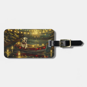 Etiqueta Para Maletas Navidades de American Staffordshire Voyage festivo