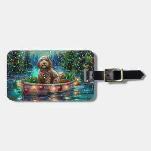Etiqueta Para Maletas Navidades de Cockapoo Voyage festivo