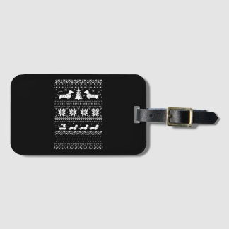 Etiqueta Para Maletas Navidades de Dachshunds