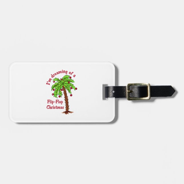 ETIQUETA PARA MALETAS NAVIDADES FLIP FLOP (Frente Horizontal)