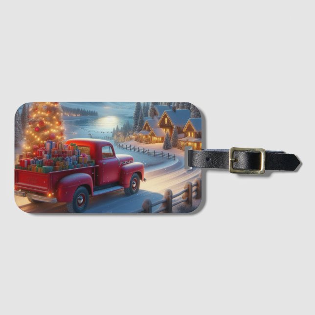 Etiqueta Para Maletas Navidades mágicos hasta entrega (Anverso horizontal)