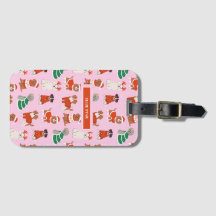 Navidades rosados Chica de perros