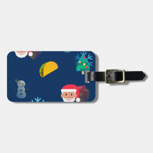 Etiqueta Para Maletas navidades taco emoji
