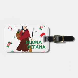 Etiqueta Para Maletas navidades Witch buona Befana