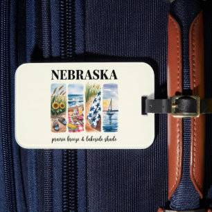 Etiqueta Para Maletas Nebraska - Brisa pradera y sombra de Lakeside
