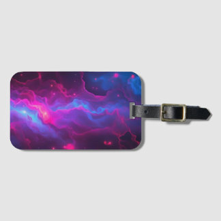 Etiqueta Para Maletas Nebula Diseño Resumen Cósmico Arte