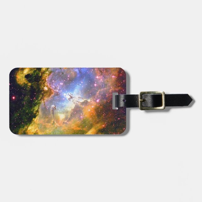 Etiqueta Para Maletas Nebulosa del espacio profundo (Frente Horizontal)