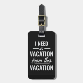Etiqueta Para Maletas Necesito unas vacaciones de estas vacaciones Diver