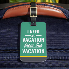 Etiqueta Para Maletas Necesito unas vacaciones de estas vacaciones Diver