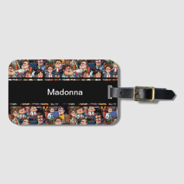 Etiqueta Para Maletas negro de estrés laboral