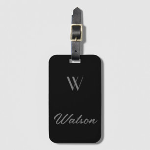 Etiqueta Para Maletas negro&gris personalizado