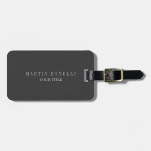 Etiqueta Para Maletas Negro gris profesional liso