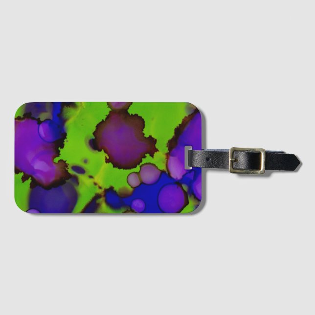 Etiqueta Para Maletas Neon Bloomstorm (Anverso horizontal)