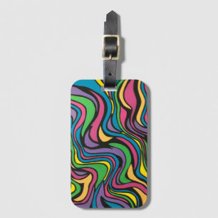 Etiqueta Para Maletas Neon Brook-Arte abstracto pintado a mano