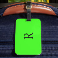 Neon Green Monogramas Boda Favor de regalo de cump