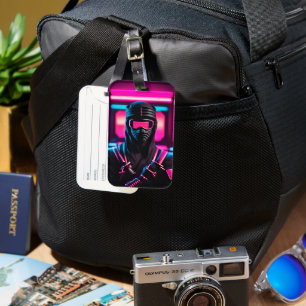 Etiqueta Para Maletas neon ninja