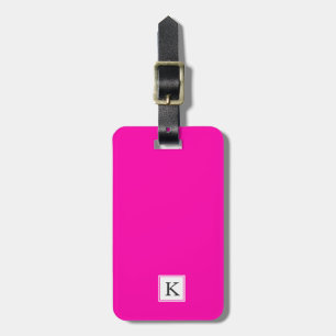 Etiqueta Para Maletas neon pink fashion monogram