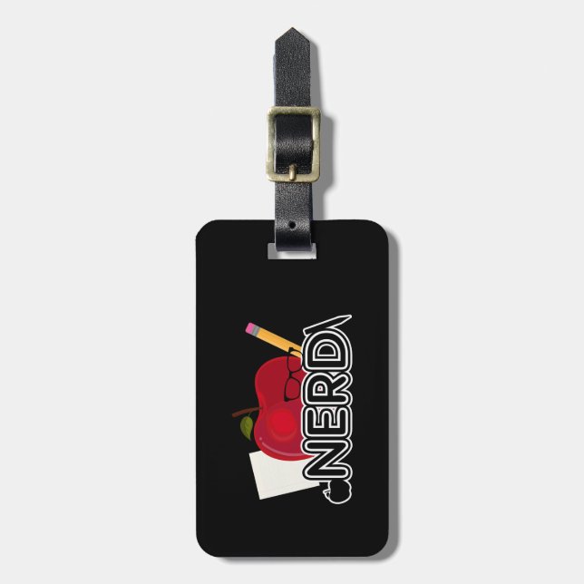 Etiqueta Para Maletas Nerd (Frente Vertical)