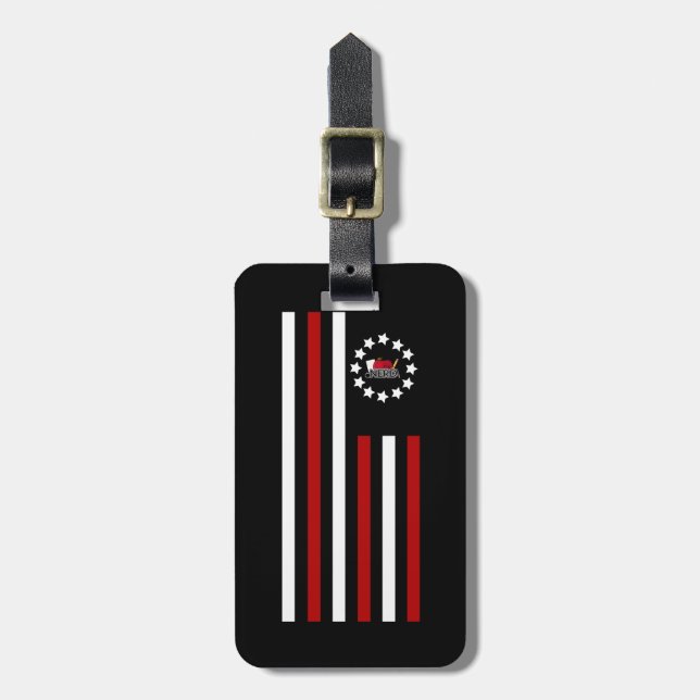 Etiqueta Para Maletas Nerd - Bandera (Frente Vertical)