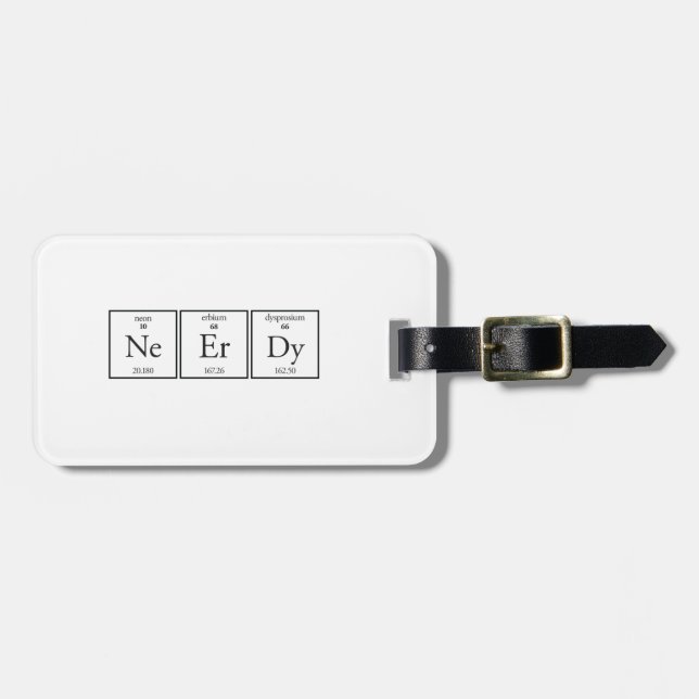 Etiqueta Para Maletas Nerdy (Frente Horizontal)
