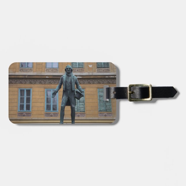 Etiqueta Para Maletas Nestroy Denkmal, Viena Austria (Frente Horizontal)