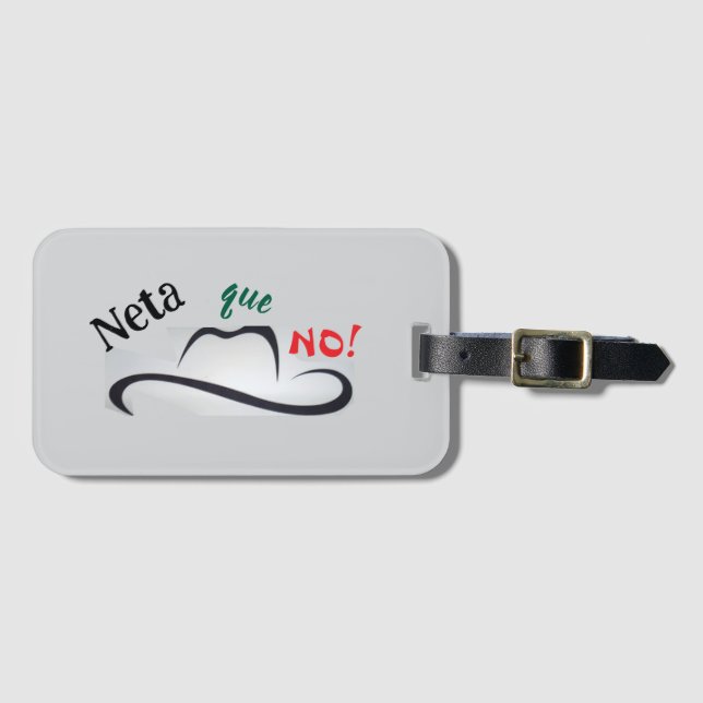 Etiqueta Para Maletas Neta que No! (Anverso horizontal)