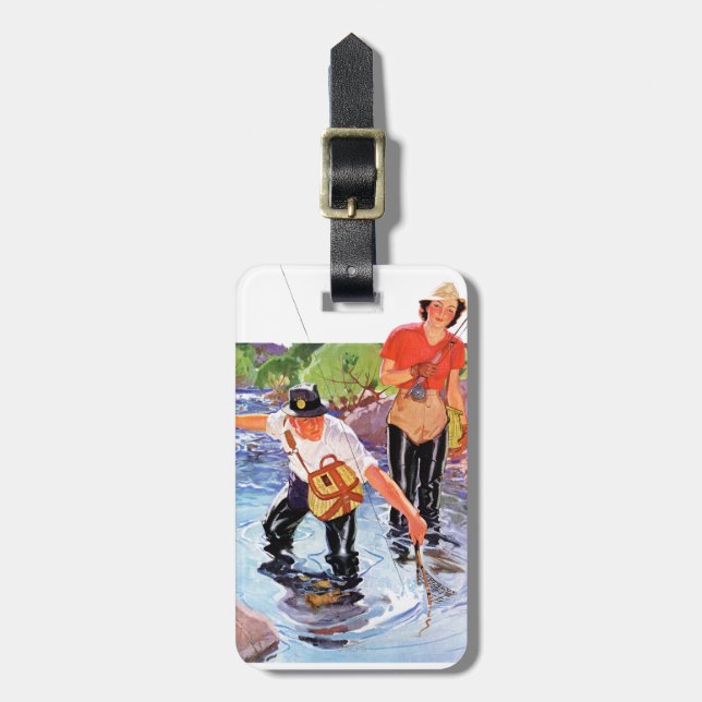 Etiqueta Para Maletas Netting A Fish by R.J. Cavaliere (Frente Vertical)