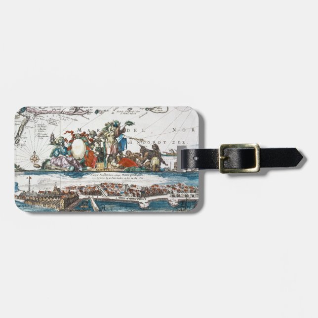 ETIQUETA PARA MALETAS NEW AMSTERDAM, 1673 (Frente Horizontal)