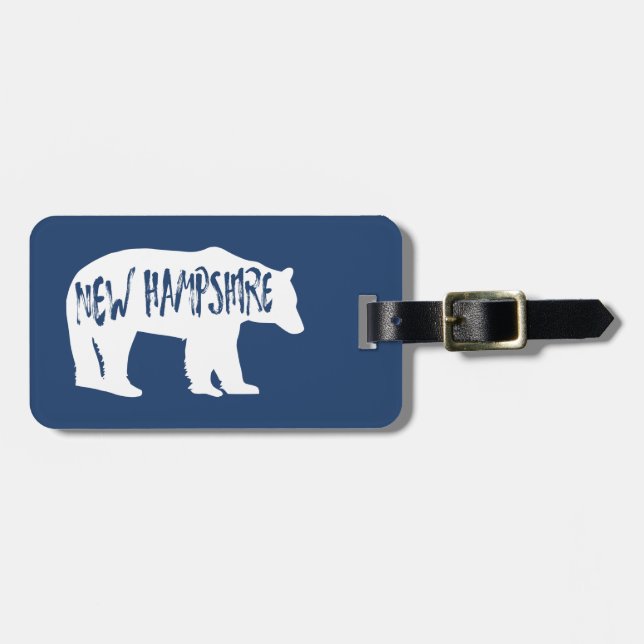 Etiqueta Para Maletas New Hampshire Bear (Frente Horizontal)