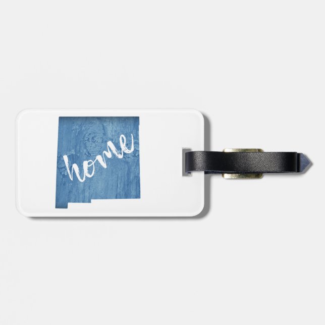 Etiqueta Para Maletas New Mexico Home Wood Grain (Atrás Horizontal)