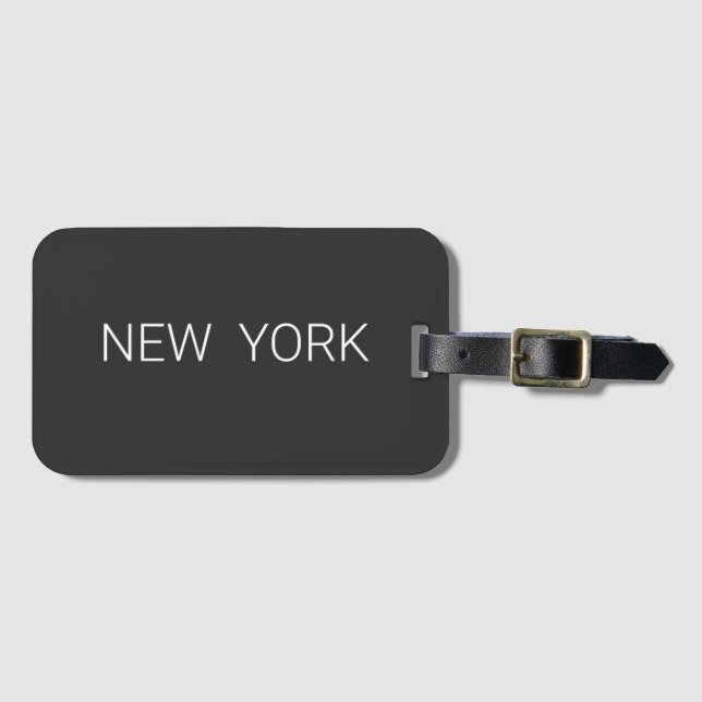 Etiqueta Para Maletas New York City NYC NY (Anverso horizontal)
