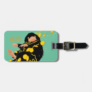 Etiqueta Para Maletas Niffler Flotando Con Oro