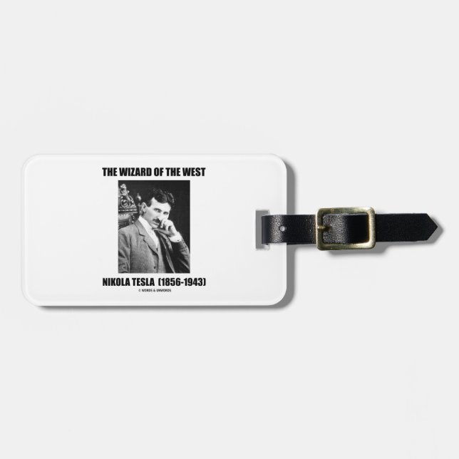 Etiqueta Para Maletas Nikola Tesla el mago del oeste (Frente Horizontal)