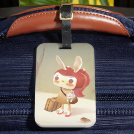 Etiqueta Para Maletas Niña perdida en el bosque