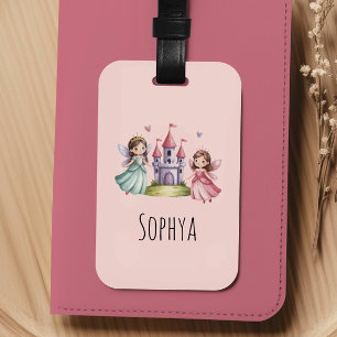 Etiqueta Para Maletas Niñas Princesa Hada Rosa Kids