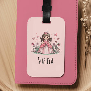 Etiqueta Para Maletas Niñas Princesita Rosa Kids