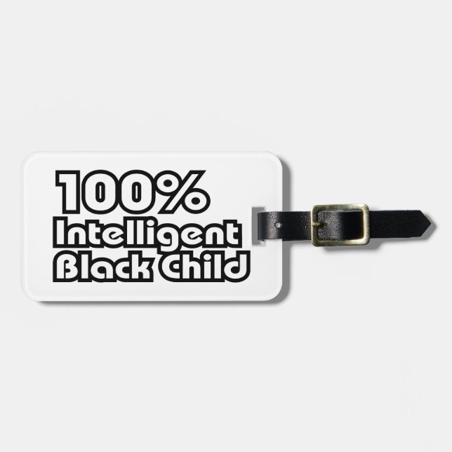 Etiqueta Para Maletas Niño negro 100% inteligente (Frente Horizontal)