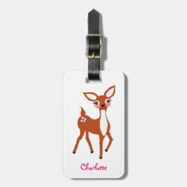 Etiqueta Para Maletas Niños con Navidades de venado