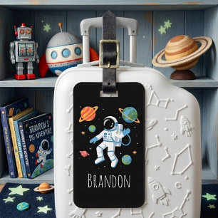 Etiqueta Para Maletas Niños Lindos Astronautas Espaciales Kids