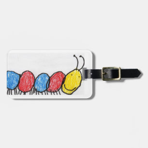 Etiqueta Para Maletas Niños lindos Caterpillar