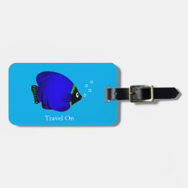 Etiqueta Para Maletas Niños Pescado Azul Cute