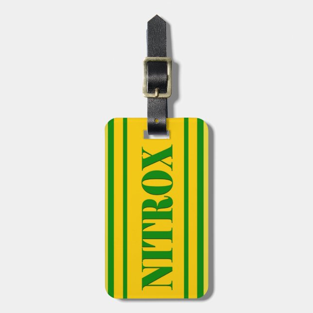 ETIQUETA PARA MALETAS NITROX DIVING LOGO NITROX SCUBA DIVER - (Frente Vertical)