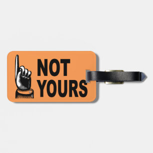 Etiqueta Para Maletas No el suyo diseño divertido con señalar el dedo